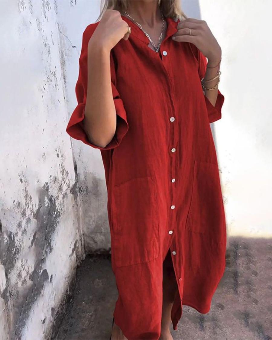 Women's Midi Dress – Red
