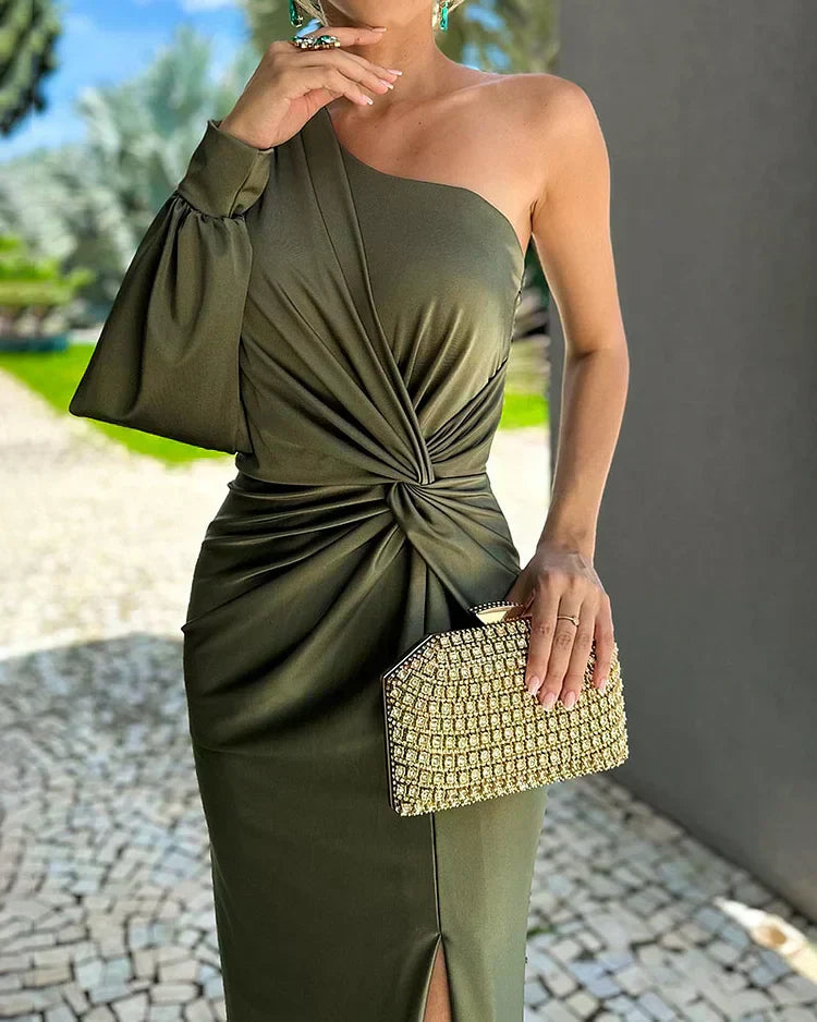 Women's One Shoulder Maxi Dress
