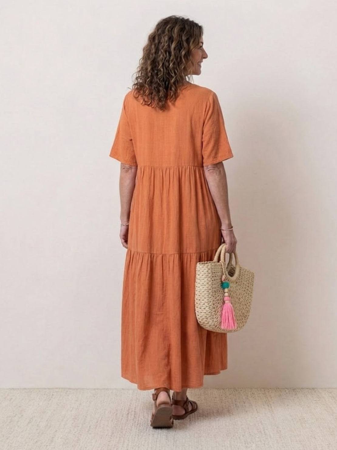 Women's V Neck Maxi Dress