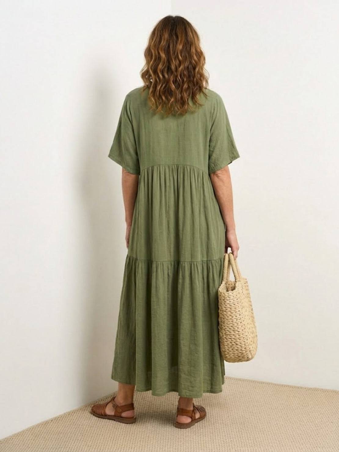 Women's V Neck Maxi Dress