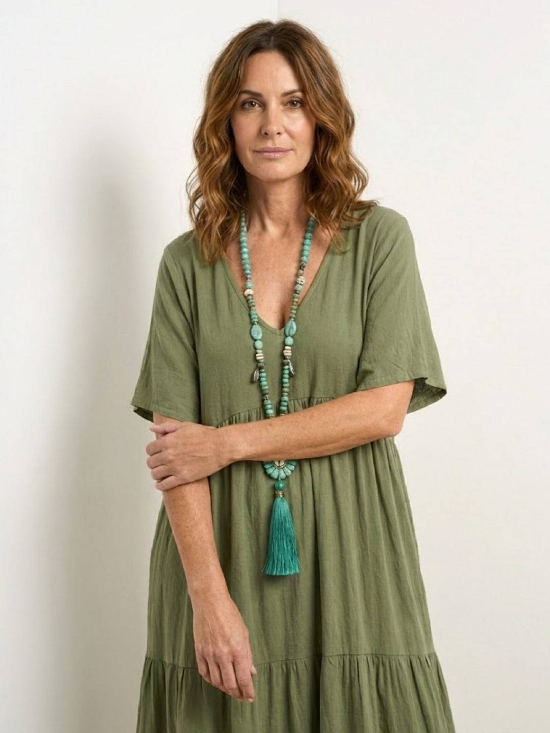 Women's V Neck Maxi Dress