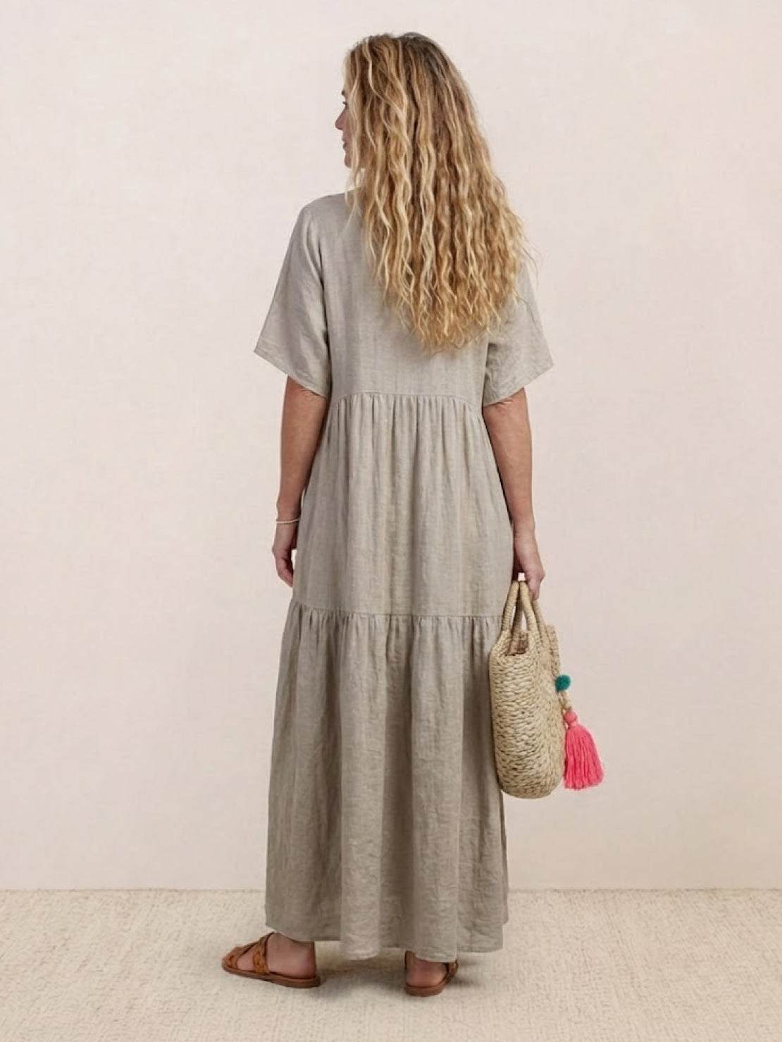 Women's V Neck Maxi Dress