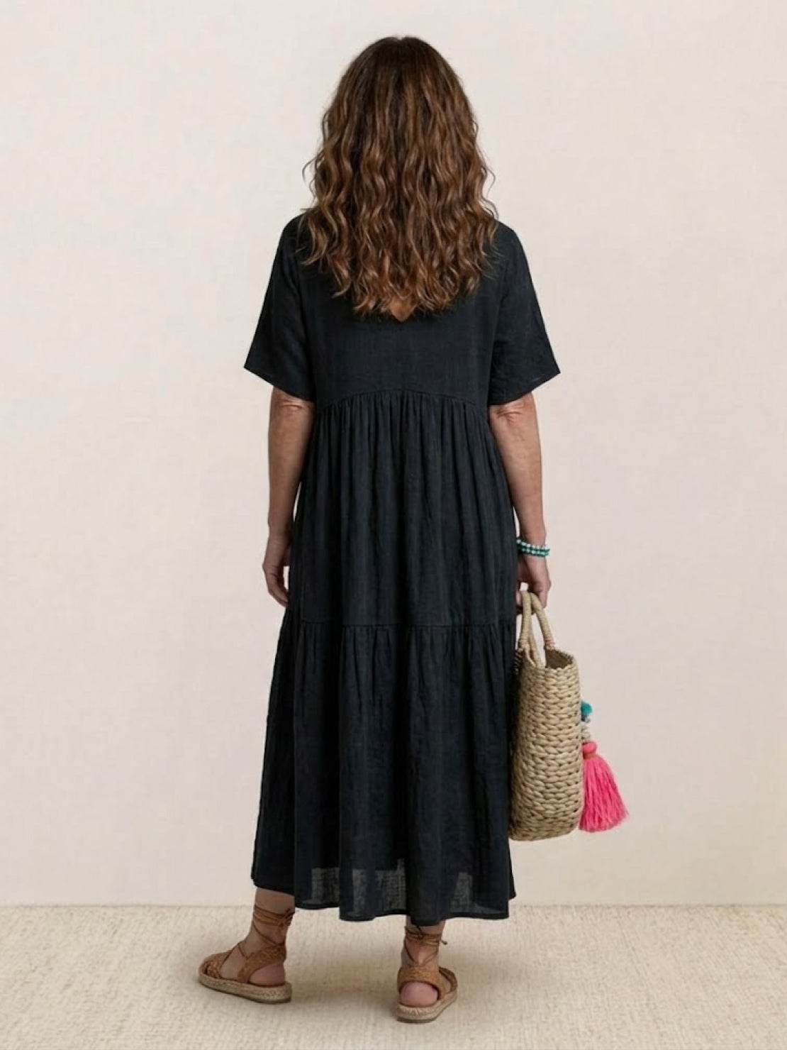 Women's V Neck Maxi Dress