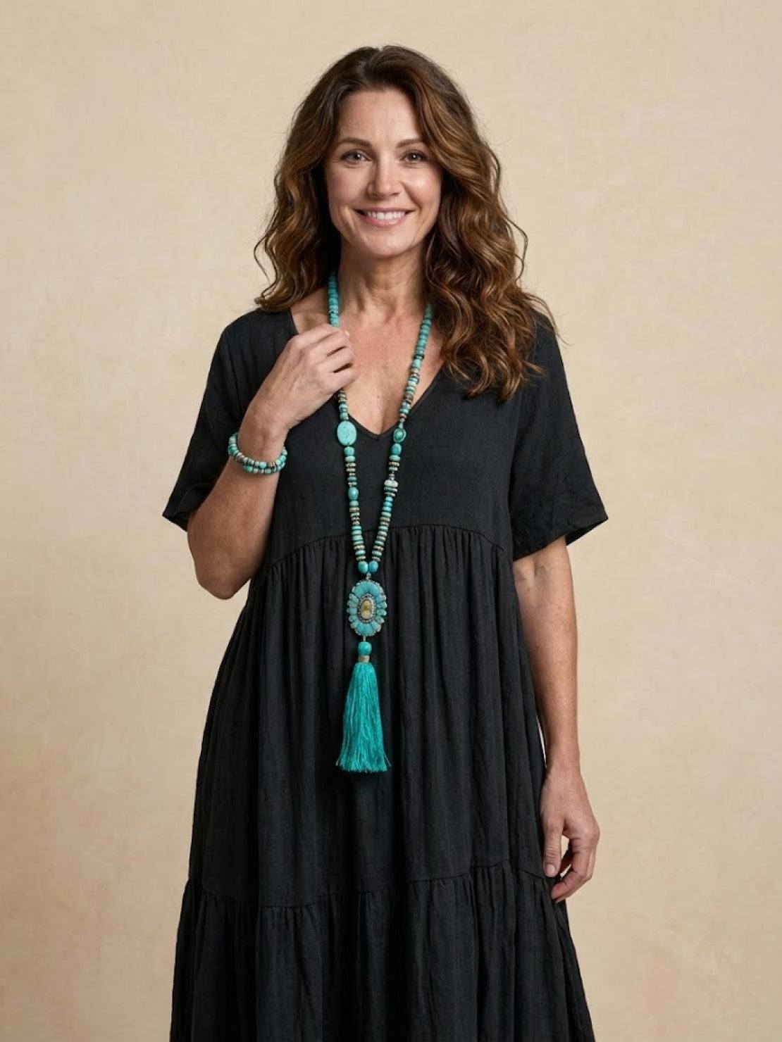 Women's V Neck Maxi Dress