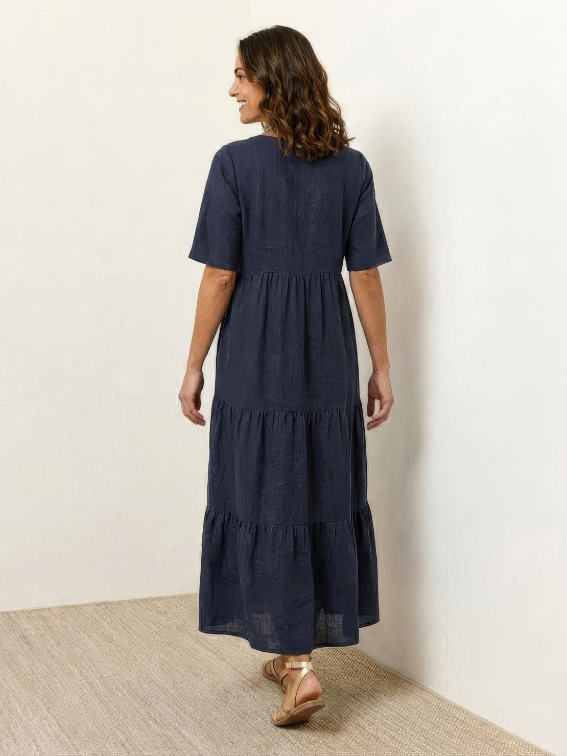 Women's V Neck Maxi Dress