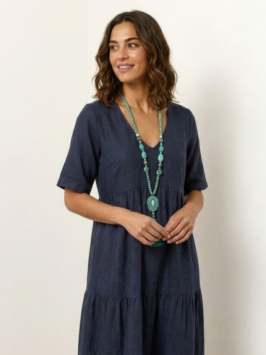 Women's V Neck Maxi Dress