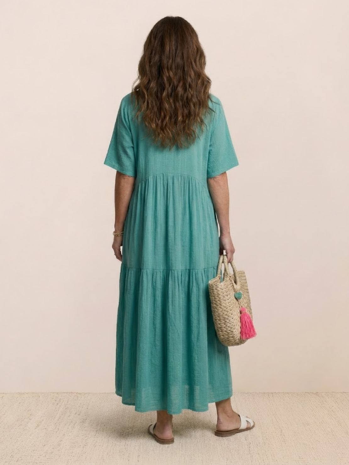Women's V Neck Maxi Dress