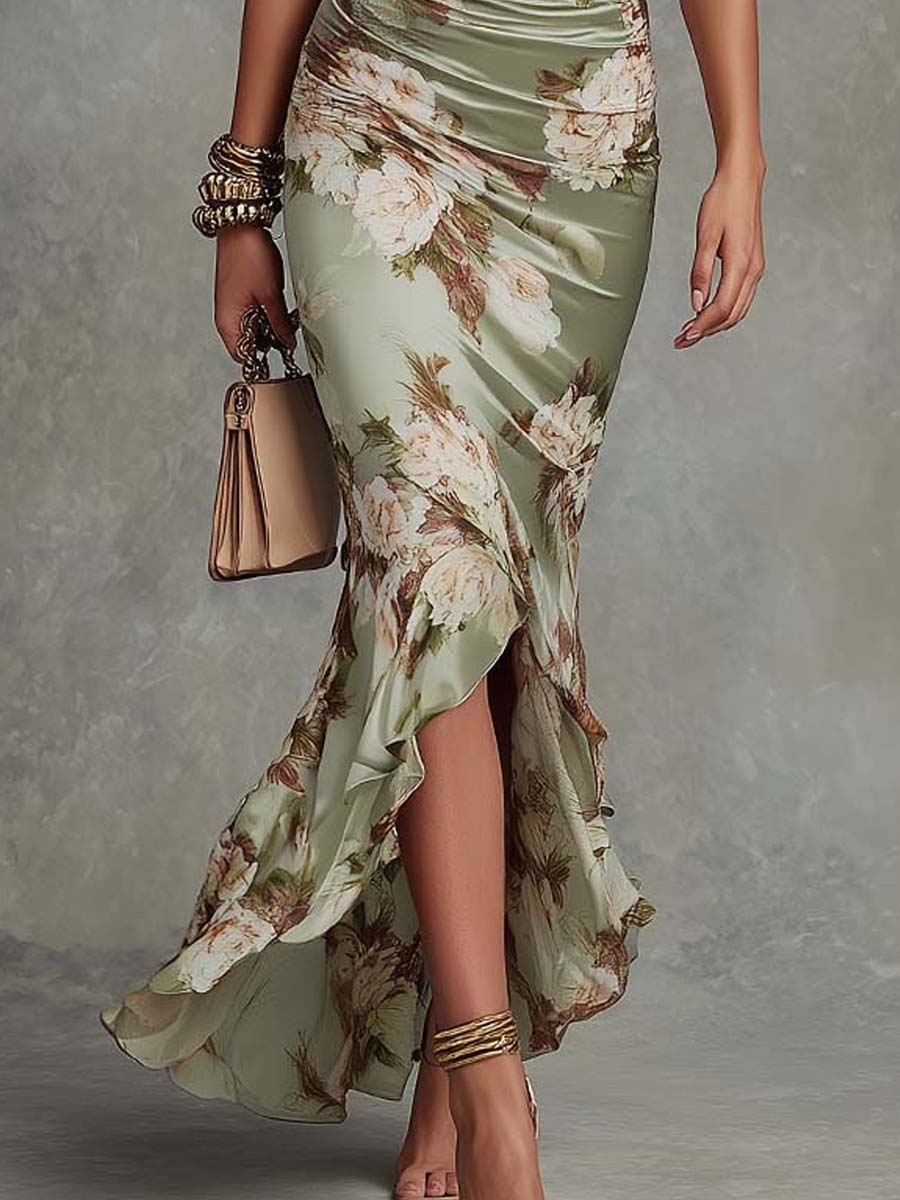 Women's V Neck Maxi Dress
