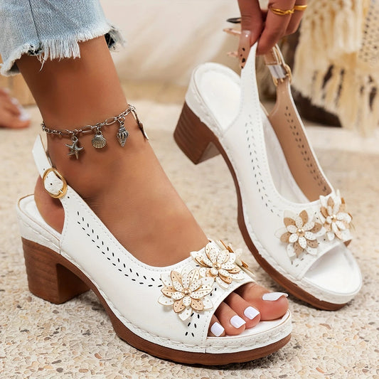 Women's Heeled Ankle Strap Sandals