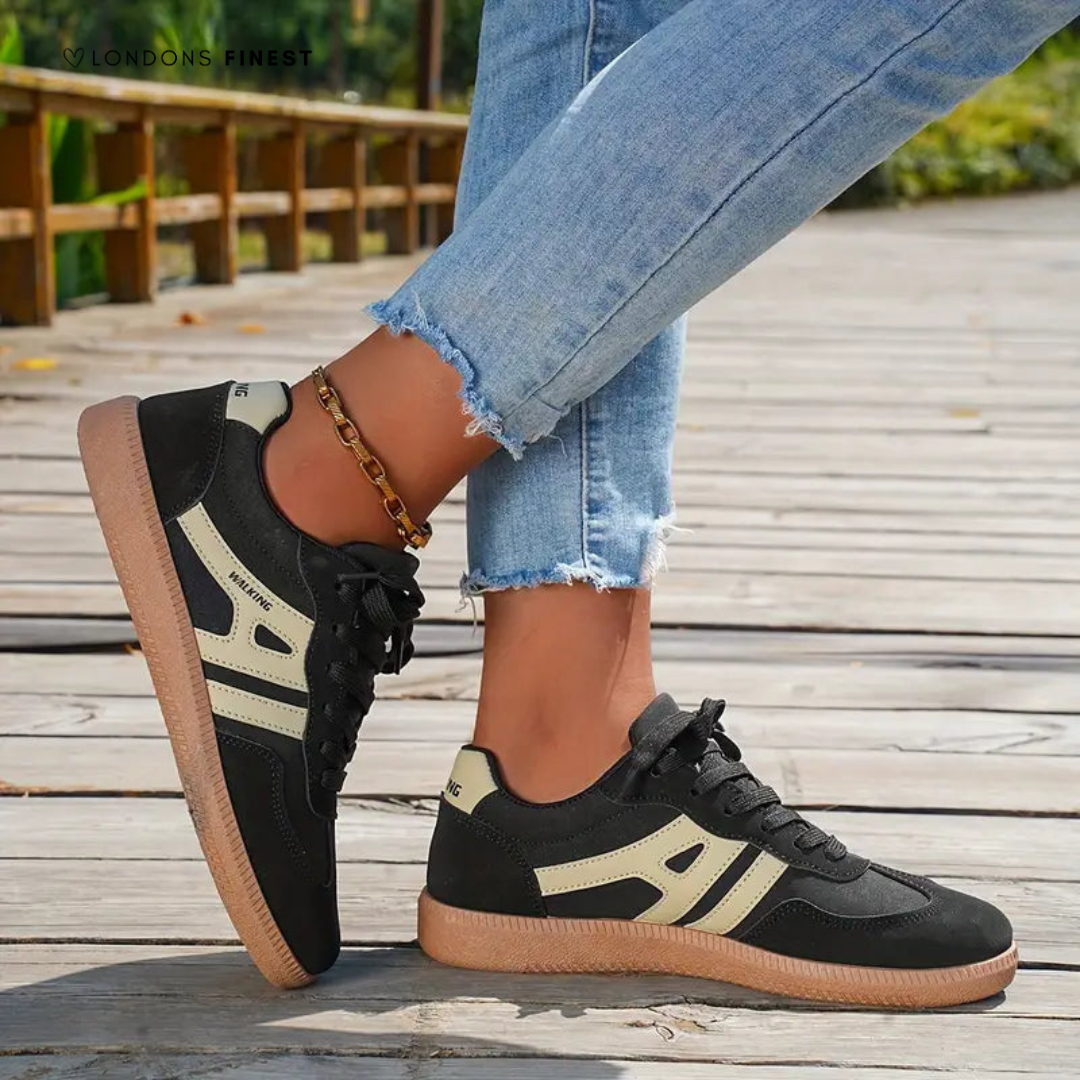 Women's Lace Up Sneakers – Black
