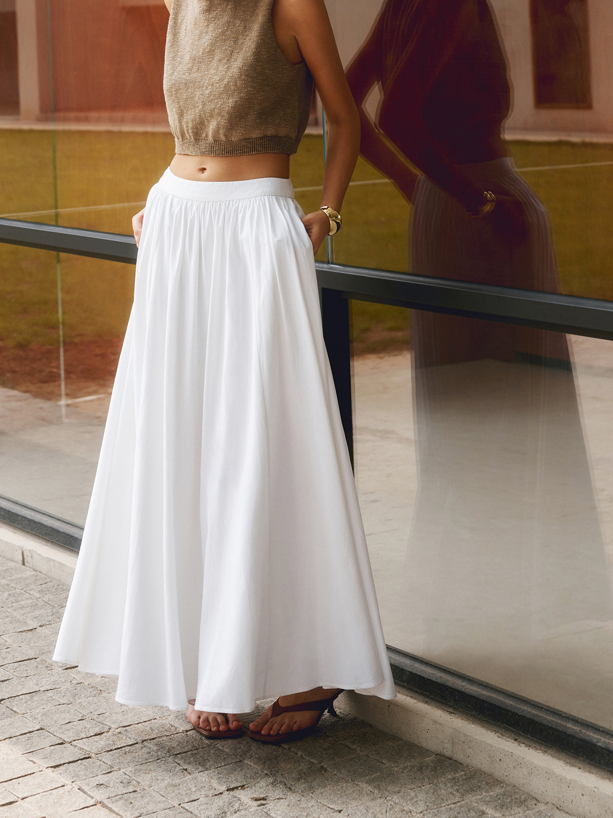 Women's Maxi Pleated Skirt