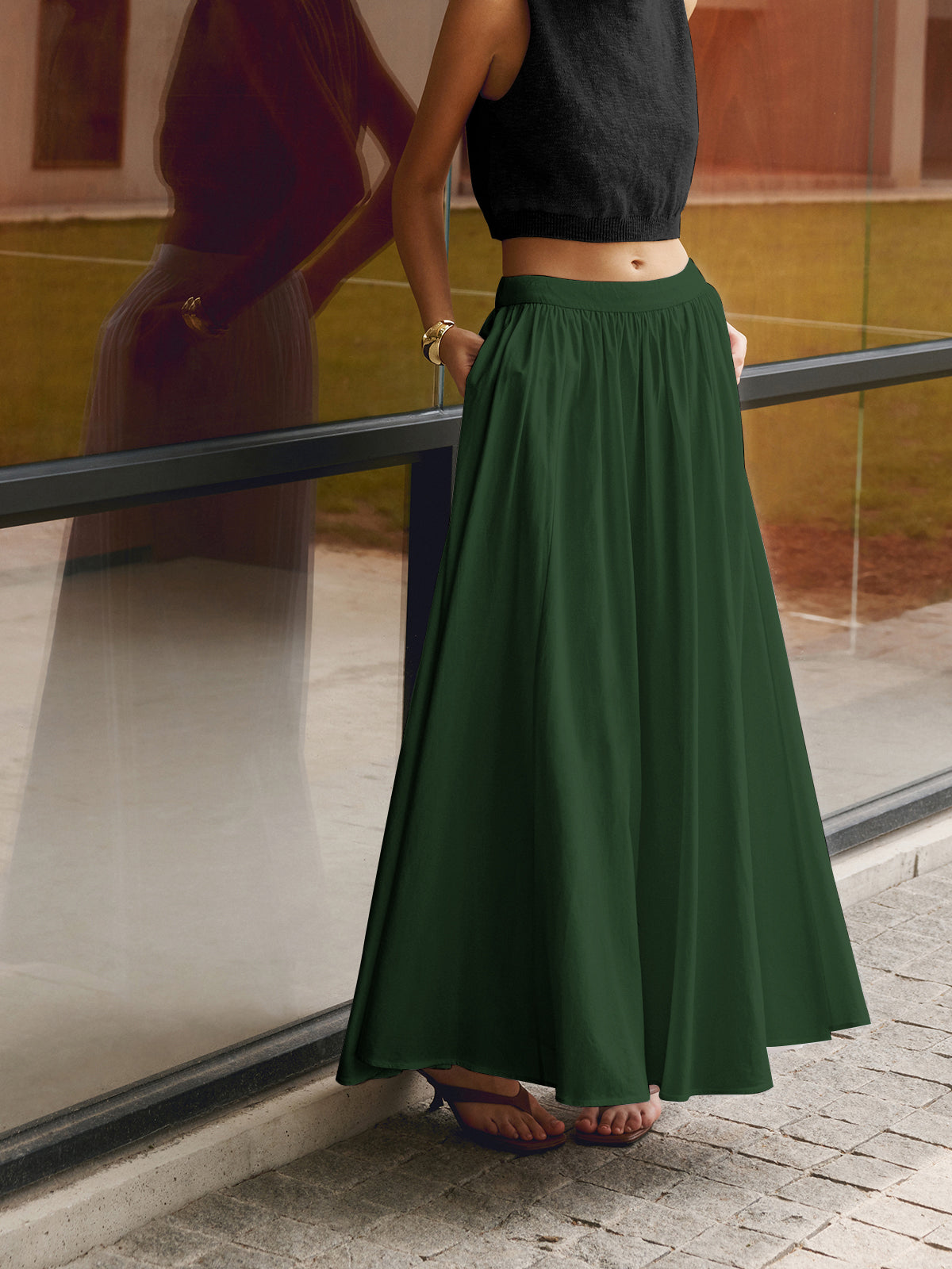 Women's Maxi Pleated Skirt