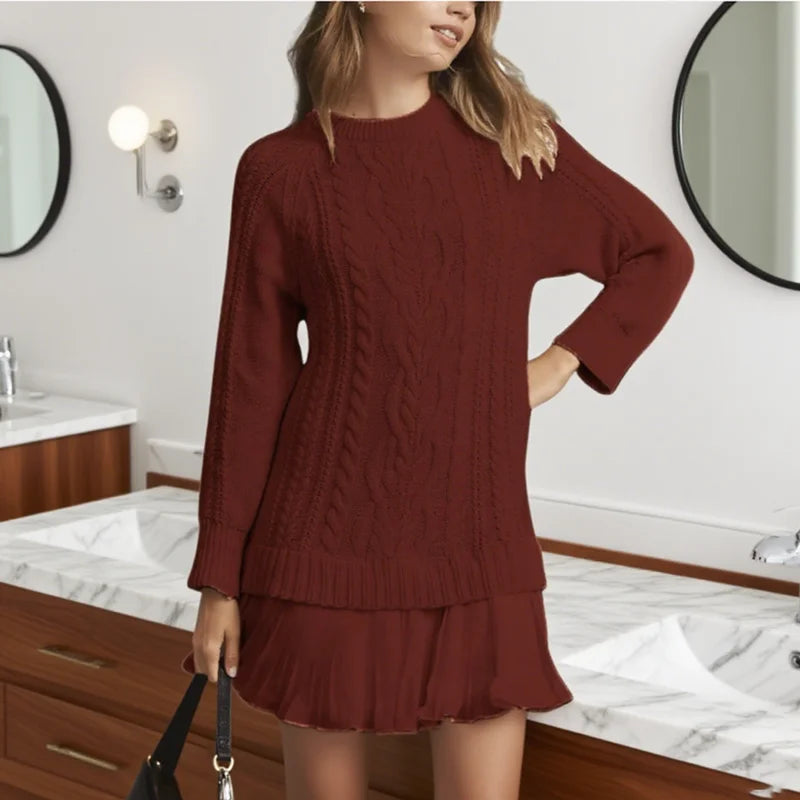 Women's Mini Dress – Deep Red