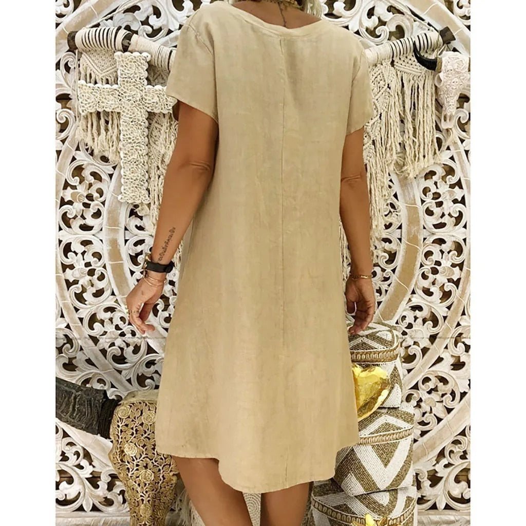 Women's V Neck Mini Dress