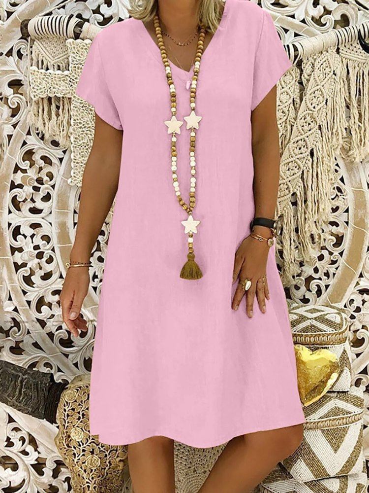 Women's V Neck Mini Dress