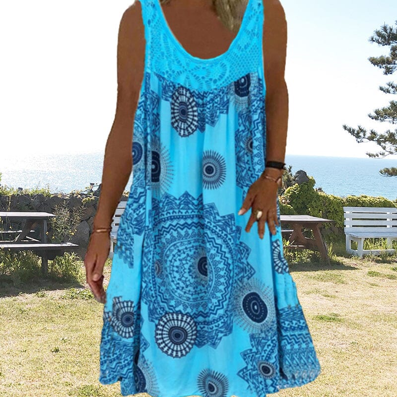 Women's Midi Dress – Blue