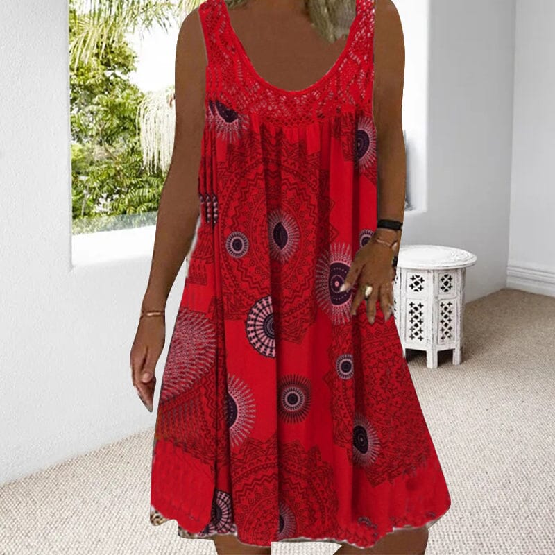 Women's Midi Dress – Red