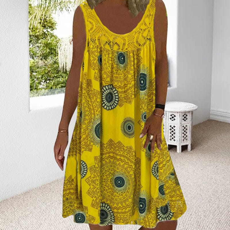 Women's Midi Dress – Yellow