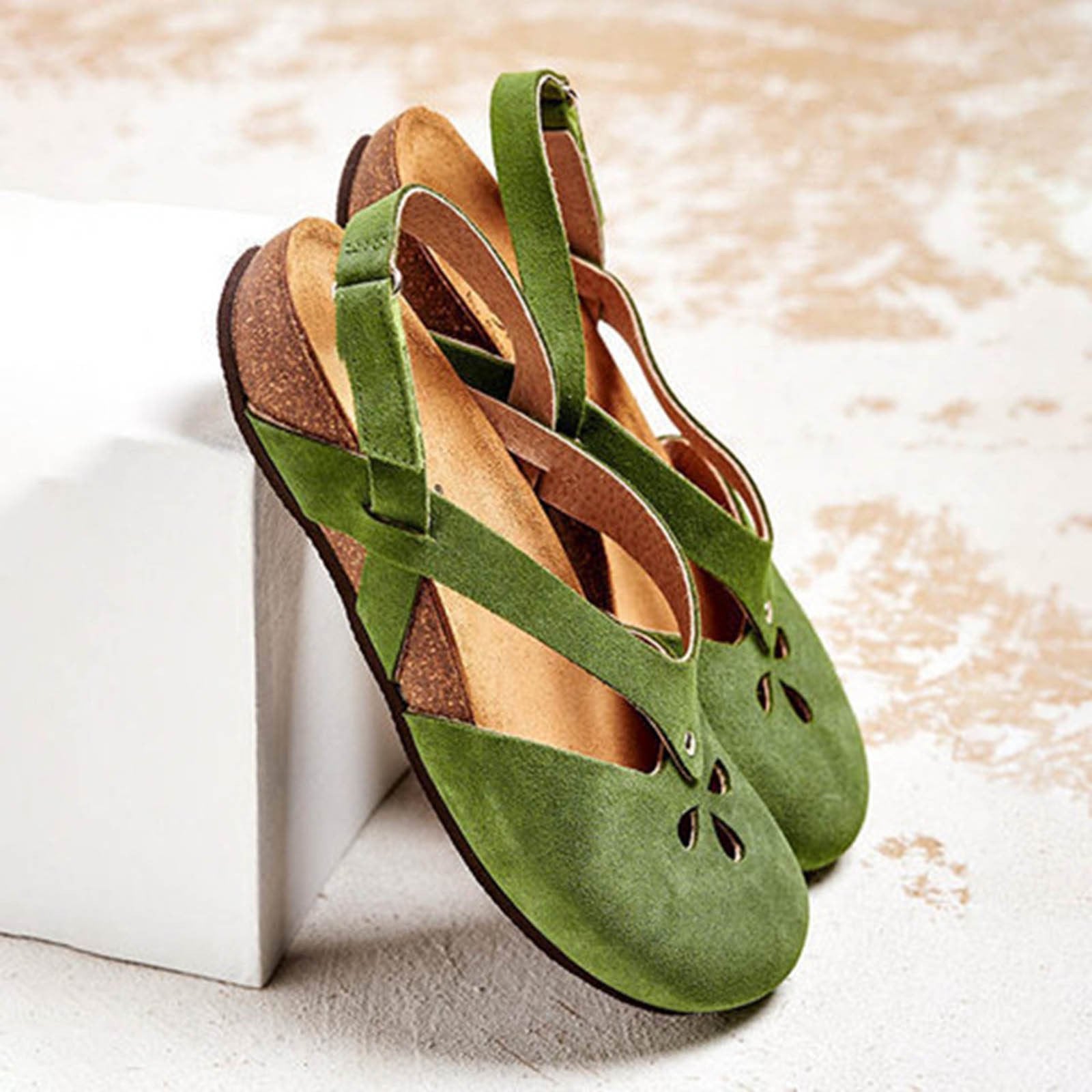 Women's Slingback Mary Janes – Green