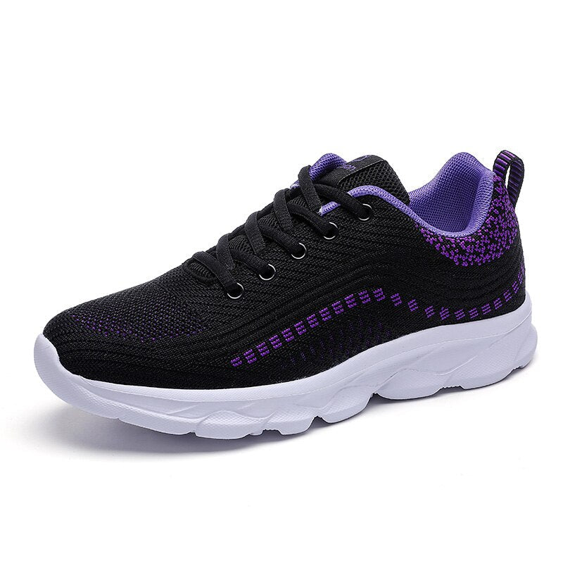 Women's Orthopedic Sneakers – Black Purple