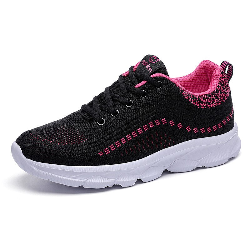 Women's Orthopedic Sneakers – Black Pink