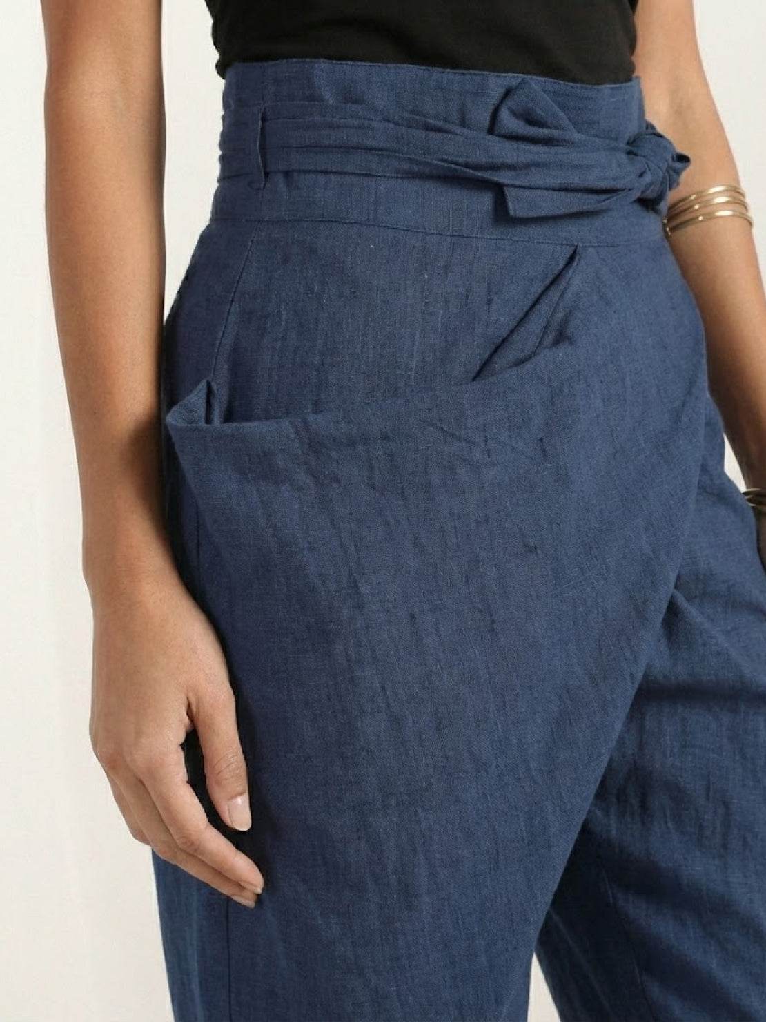 Women's High Waist Cropped Pants