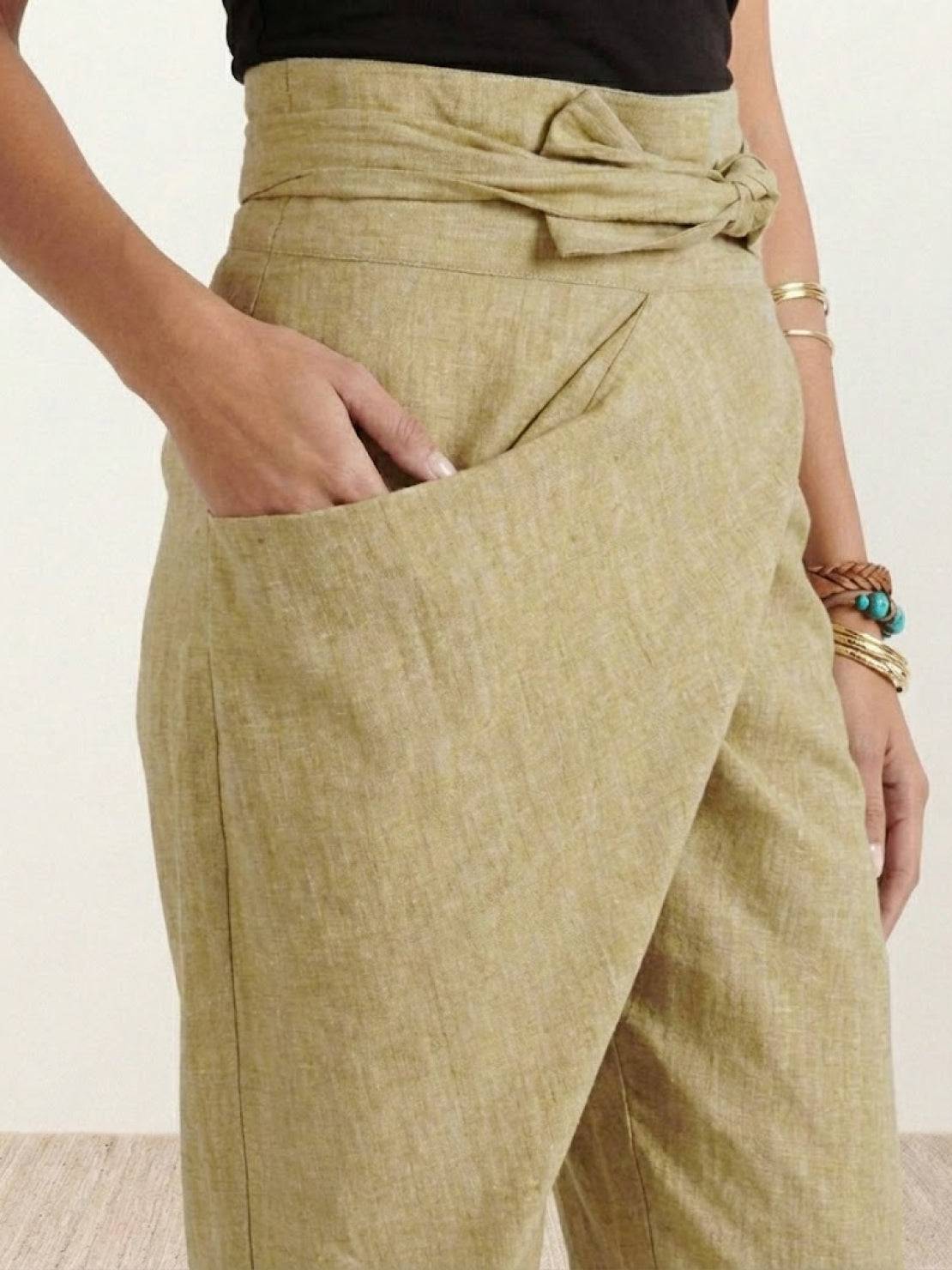 Women's High Waist Cropped Pants