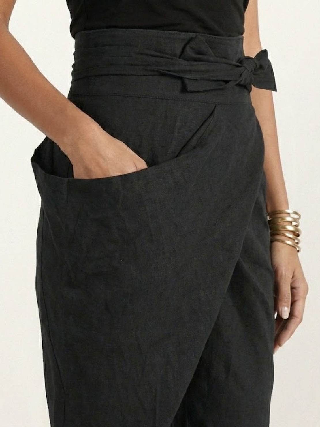 Women's High Waist Cropped Pants