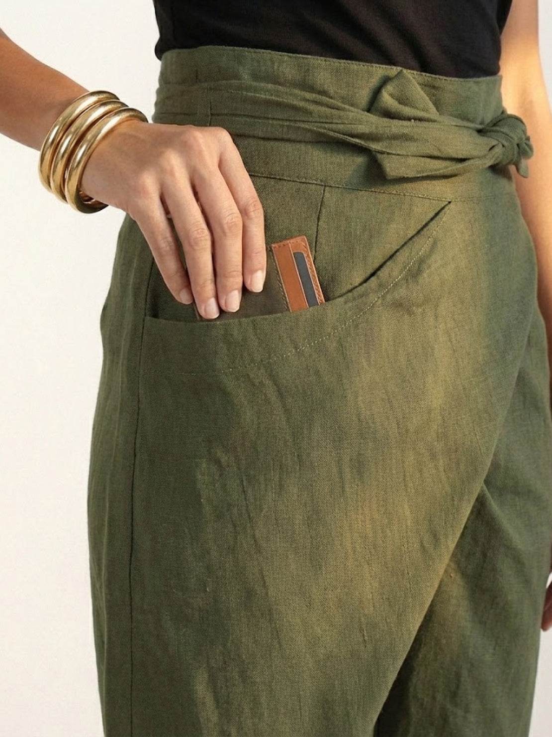 Women's High Waist Cropped Pants