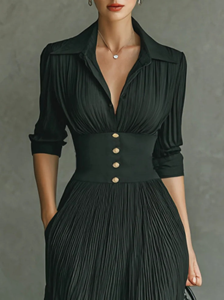 Women's Pleated Maxi Dress