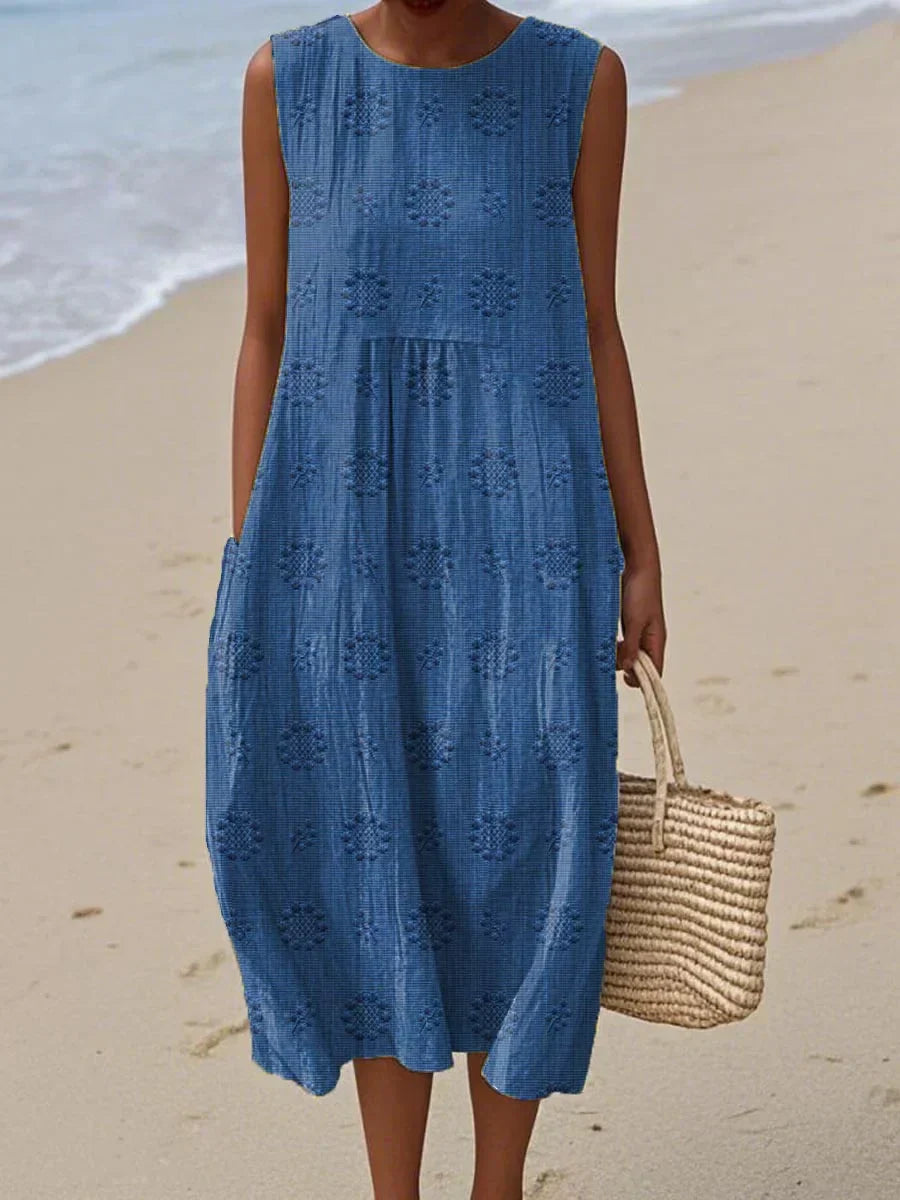 Women's Midi Dress – Blue