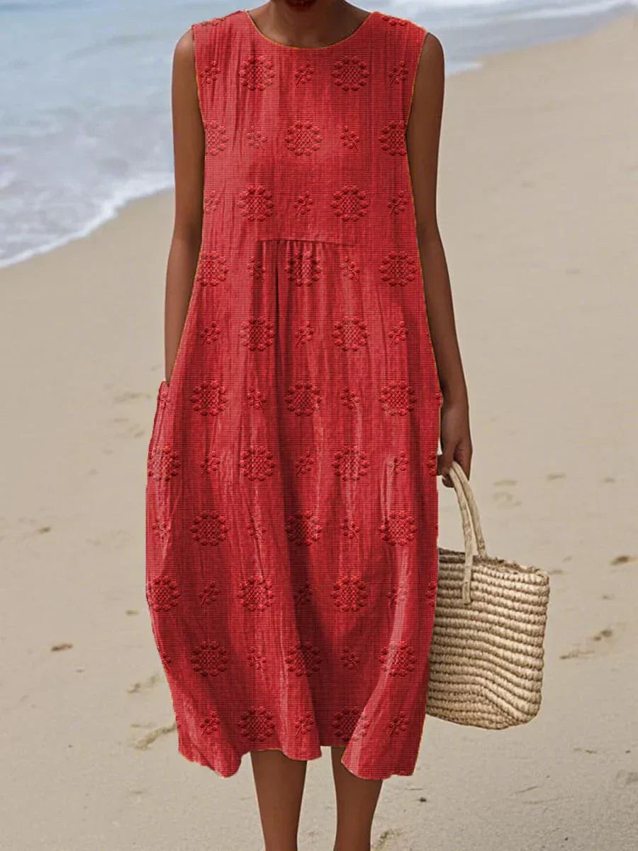 Women's Midi Dress – Red