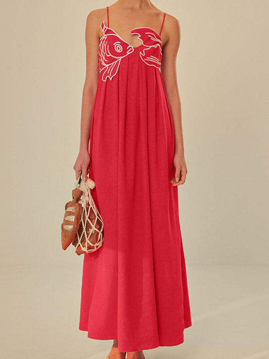 Women's Maxi Dress – Red