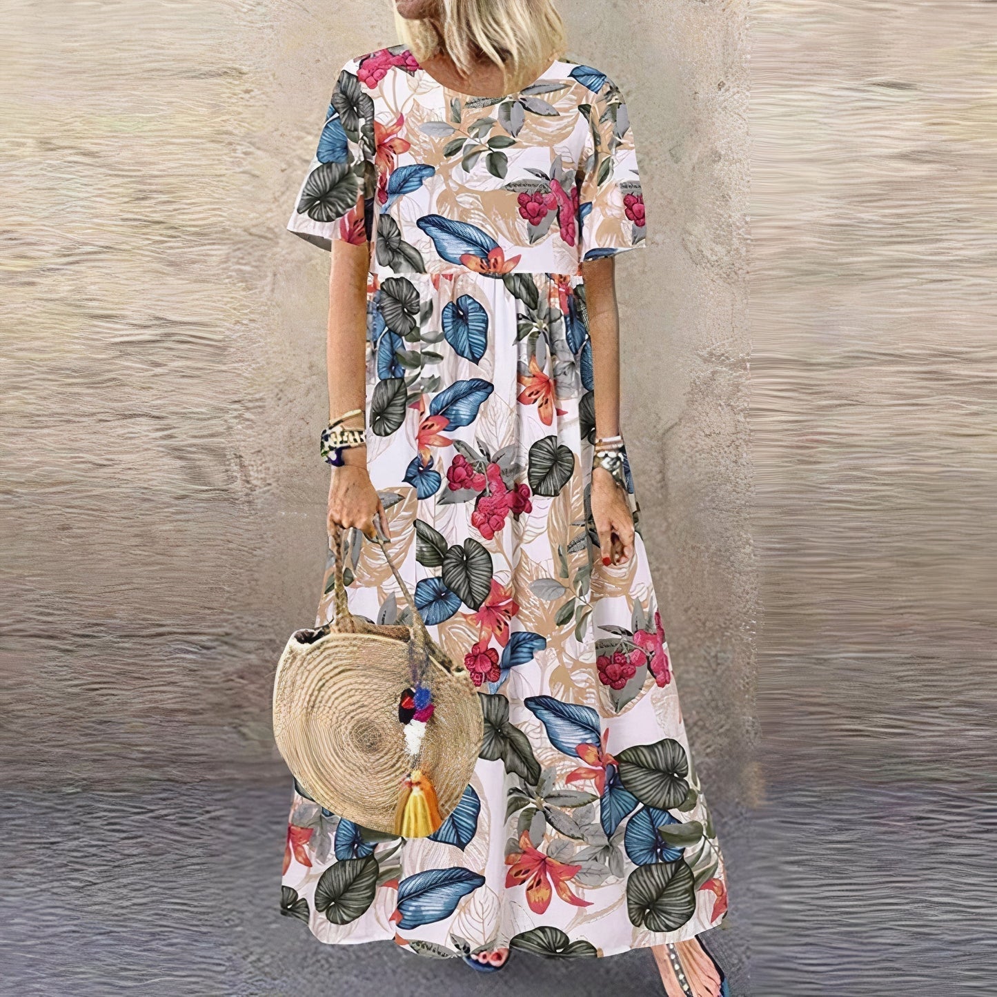 Women's Maxi Dress – Beige