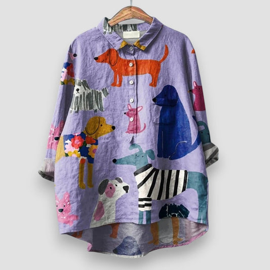 Women's Long Sleeve Blouse – Purple