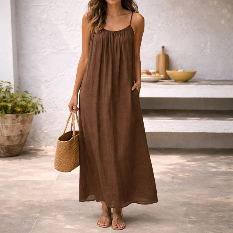Women's Maxi Dress – Brown