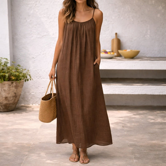 Women's Maxi Dress – Brown