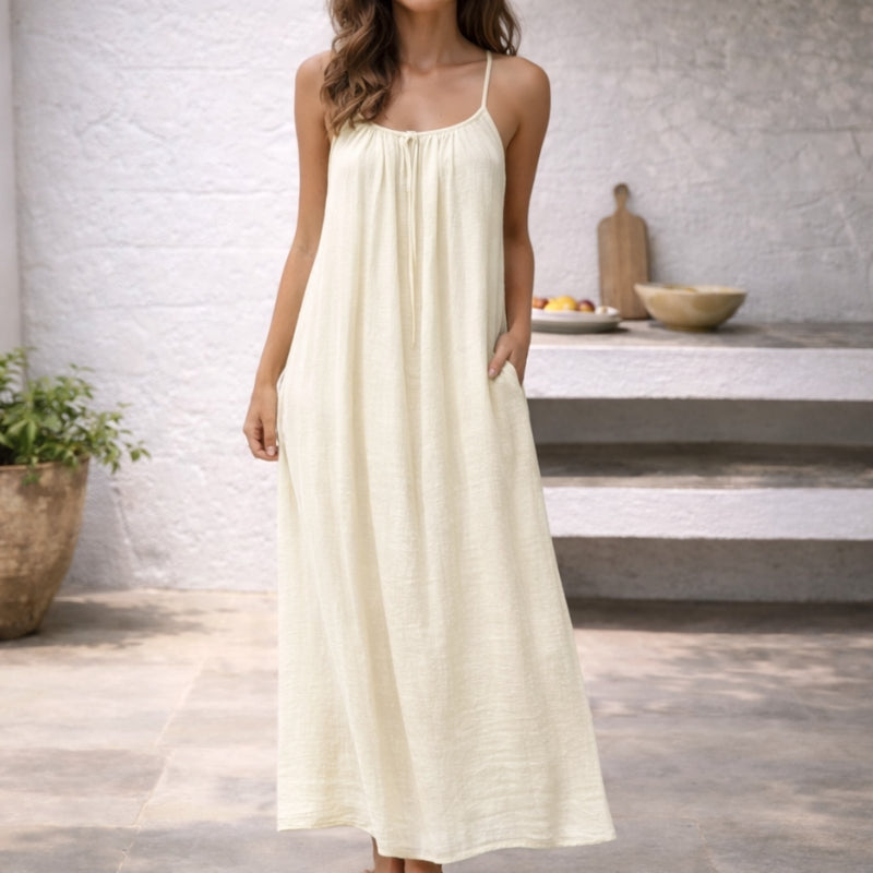 Women's Maxi Dress – Beige
