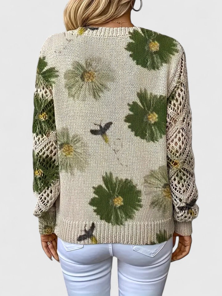 Women's V Neck Long Sleeve Sweater