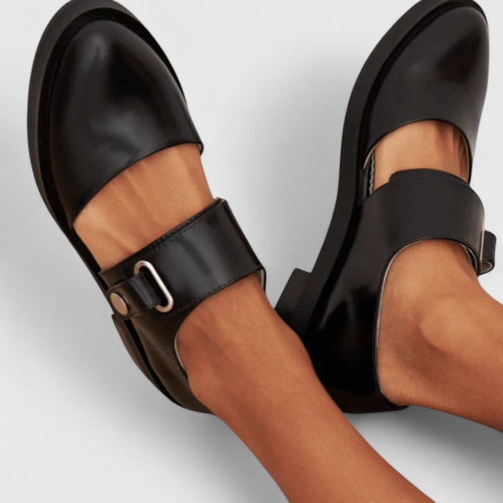 Women's Buckle Mary Janes – Black