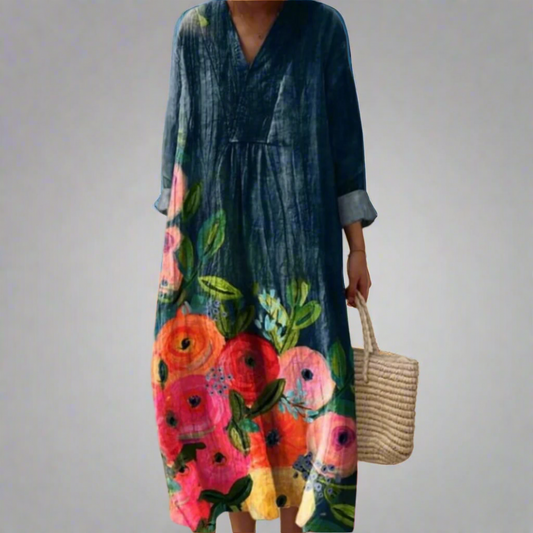 Women's V Neck Maxi Dress