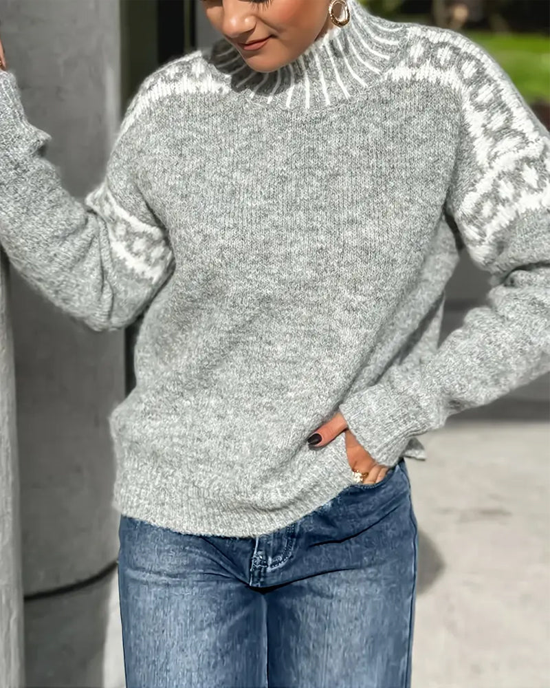 Women's Turtleneck Long Sleeve Sweater