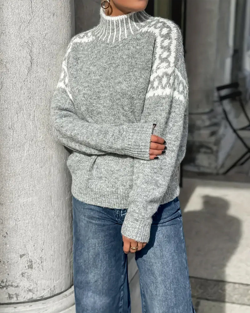 Women's Turtleneck Long Sleeve Sweater