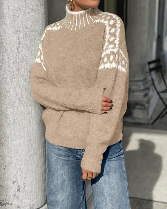 Women's Turtleneck Long Sleeve Sweater