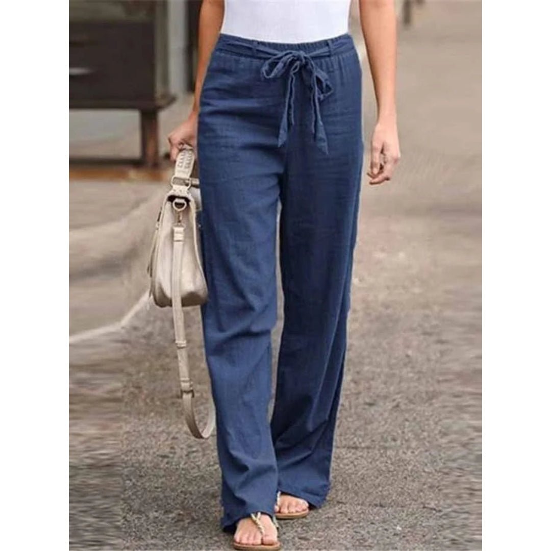 Women's Wide Leg Drawstring Palazzo Pants
