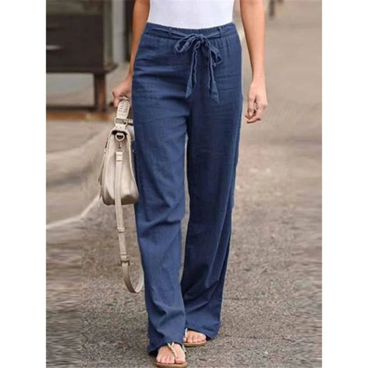 Women's Wide Leg Drawstring Palazzo Pants