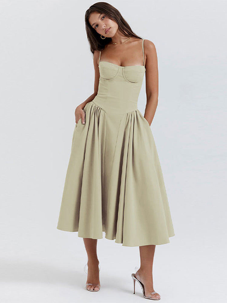 Women's Midi Dress – Green
