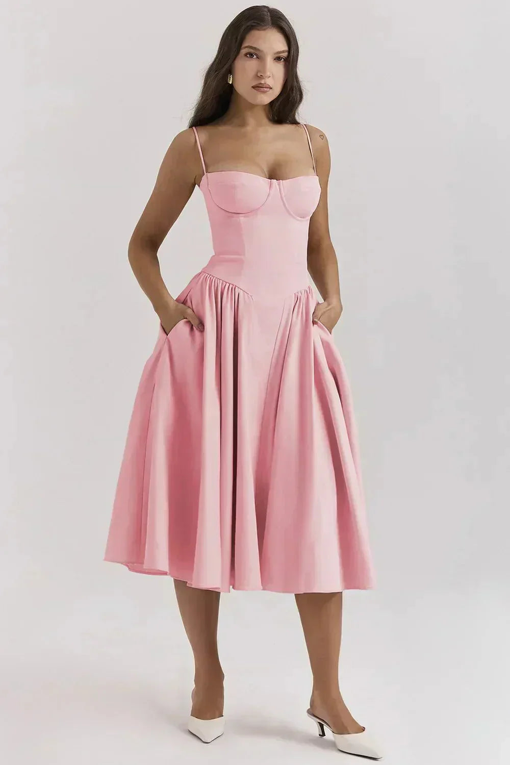Women's Midi Dress – Pink