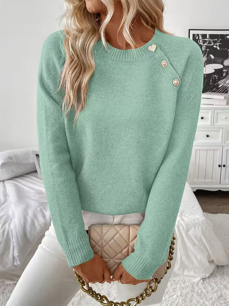 Women's Long Sleeve Sweater – Green