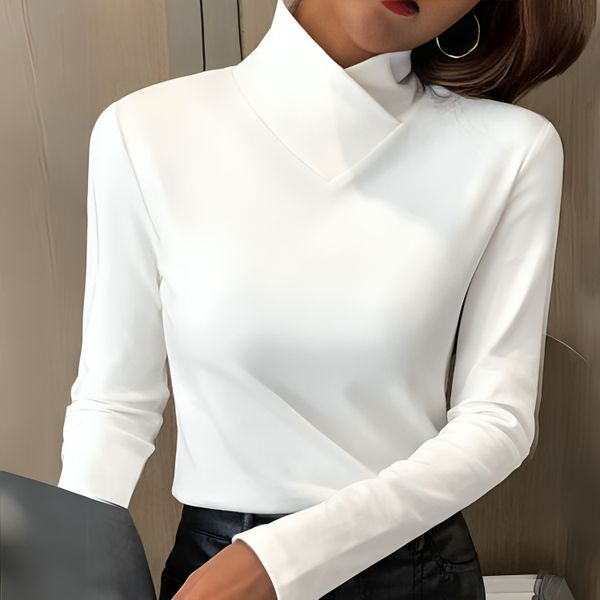 Women's Long Sleeve Blouse – White